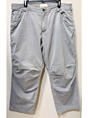 SIMMS Fishing Pants Mens XXL Gray Cotton Blend Straight Leg Relaxed Fit Pockets
